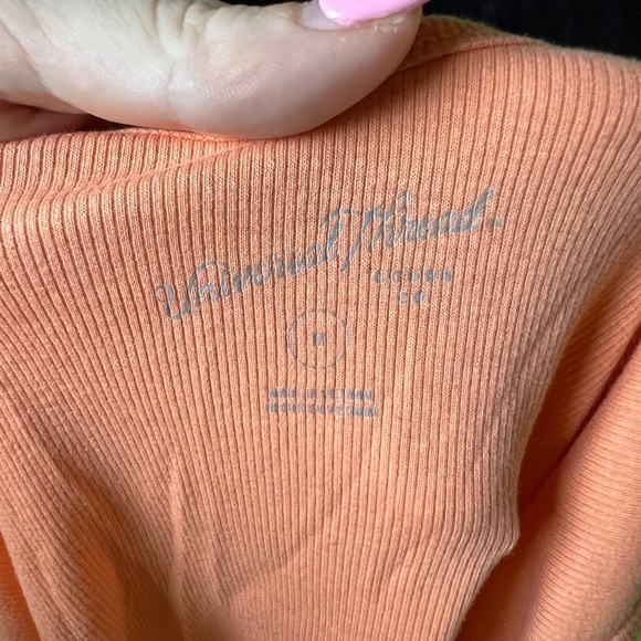Universal Thread Orange Ribbed Tank Top Size M - Picture 7 of 7